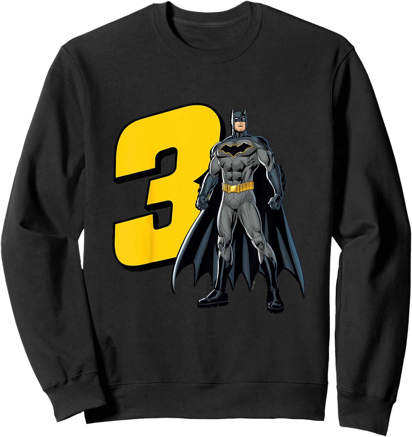 Kids Batman Super Hero 3rd Birthday Sweatshirt - Sweatshirt | Black
