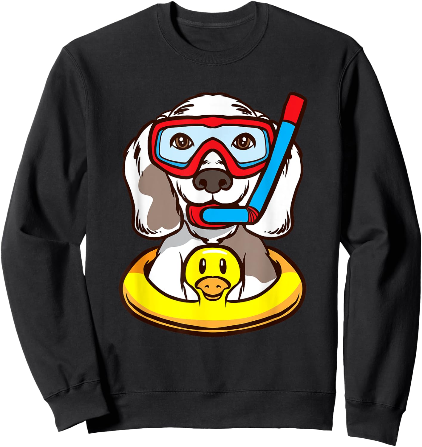 Dog Diver Dog Diving Snorkeling Sweatshirt - Sweatshirt | Black