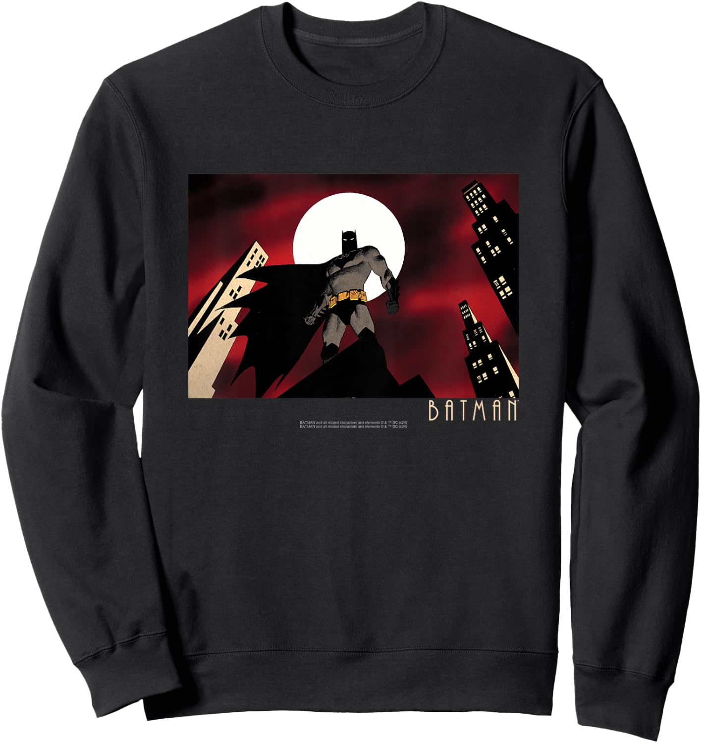 Kids Batman Red Sky Landscape Camiseta , Black, 2 Sweatshirt - Sweatshirt | Black