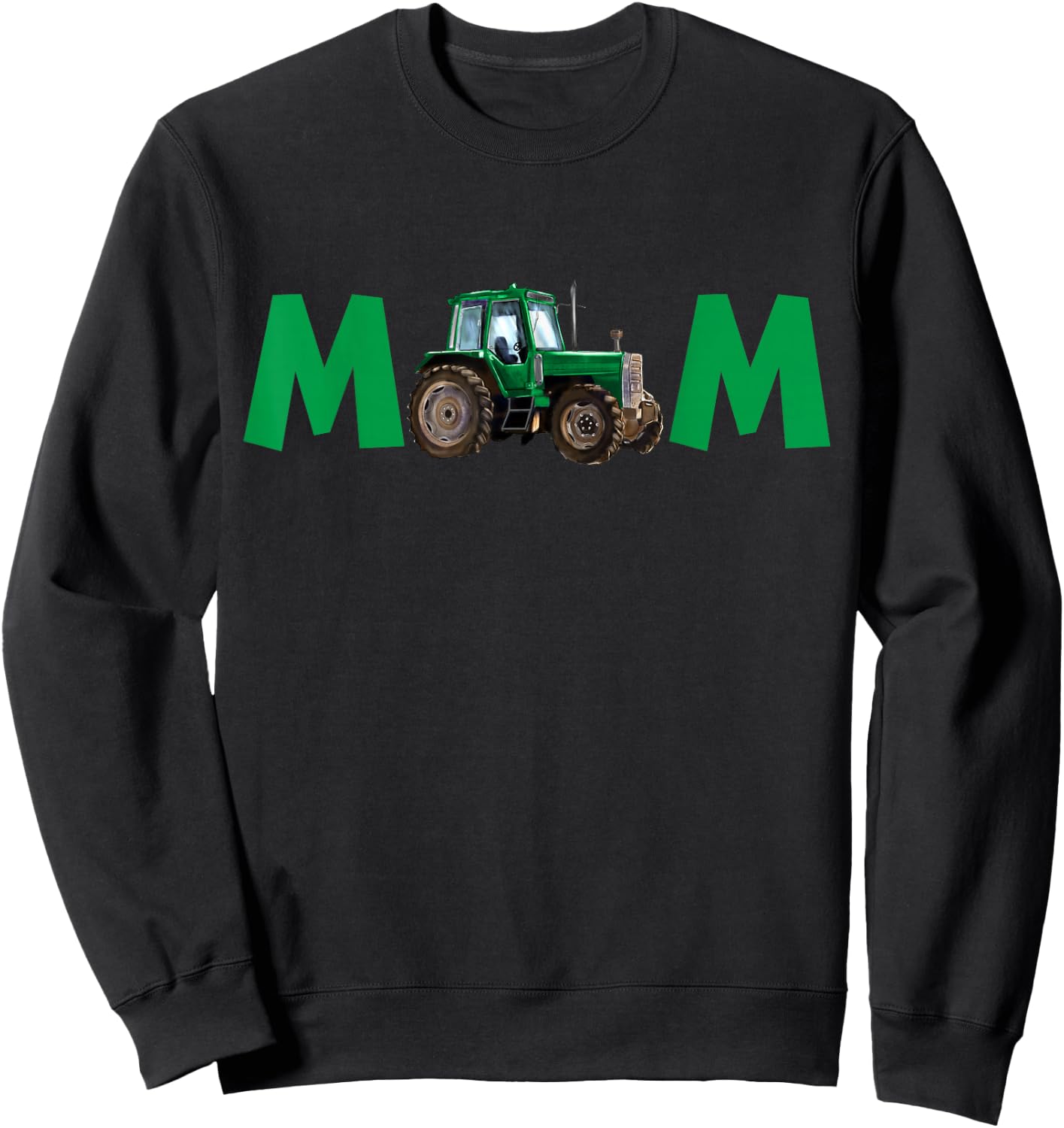 Mama Mom Of The Birthday Boy Farm Tractor Family Matching Sweatshirt - Sweatshirt | Black