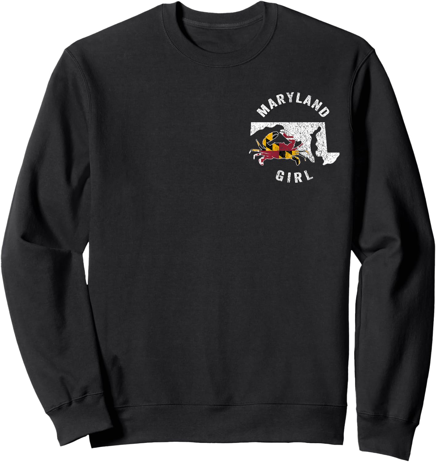 Maryland Girl Maryland Crab Maryland Blue Crab Crabbing Sweatshirt - Sweatshirt | Black