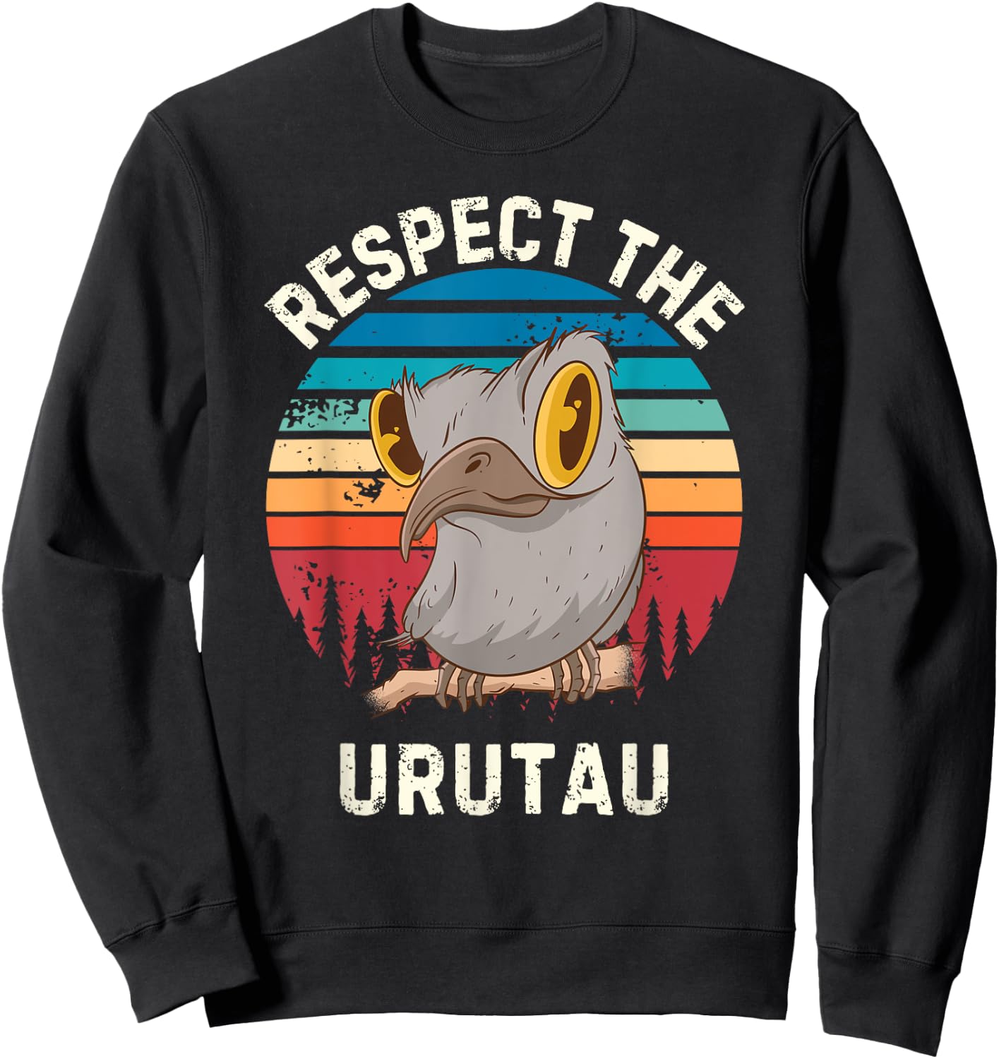 Retro Respect The Urutau Bird Vintage Urutau Bird Lover Sweatshirt - Sweatshirt | Black