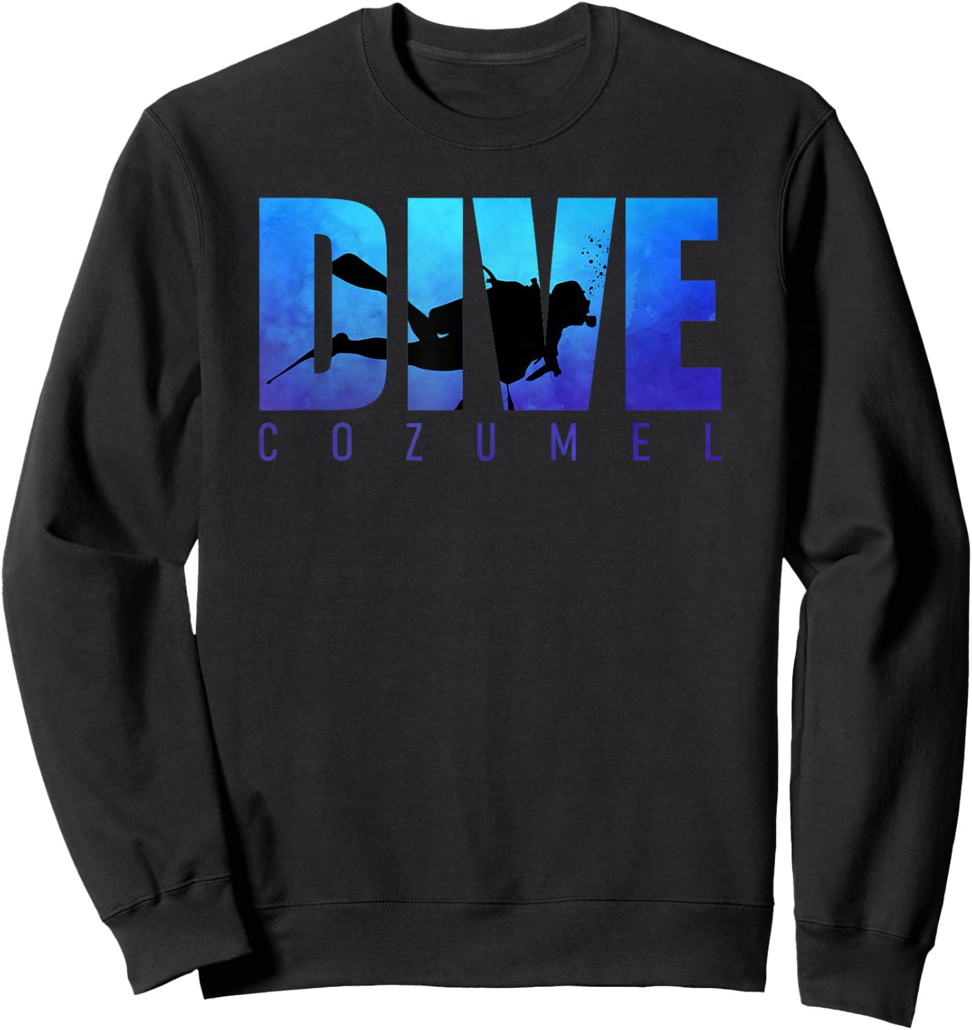 DIVE COZUMEL Scuba Diving Snorkeling Beach Lover Vacation Sweatshirt - Sweatshirt | Black