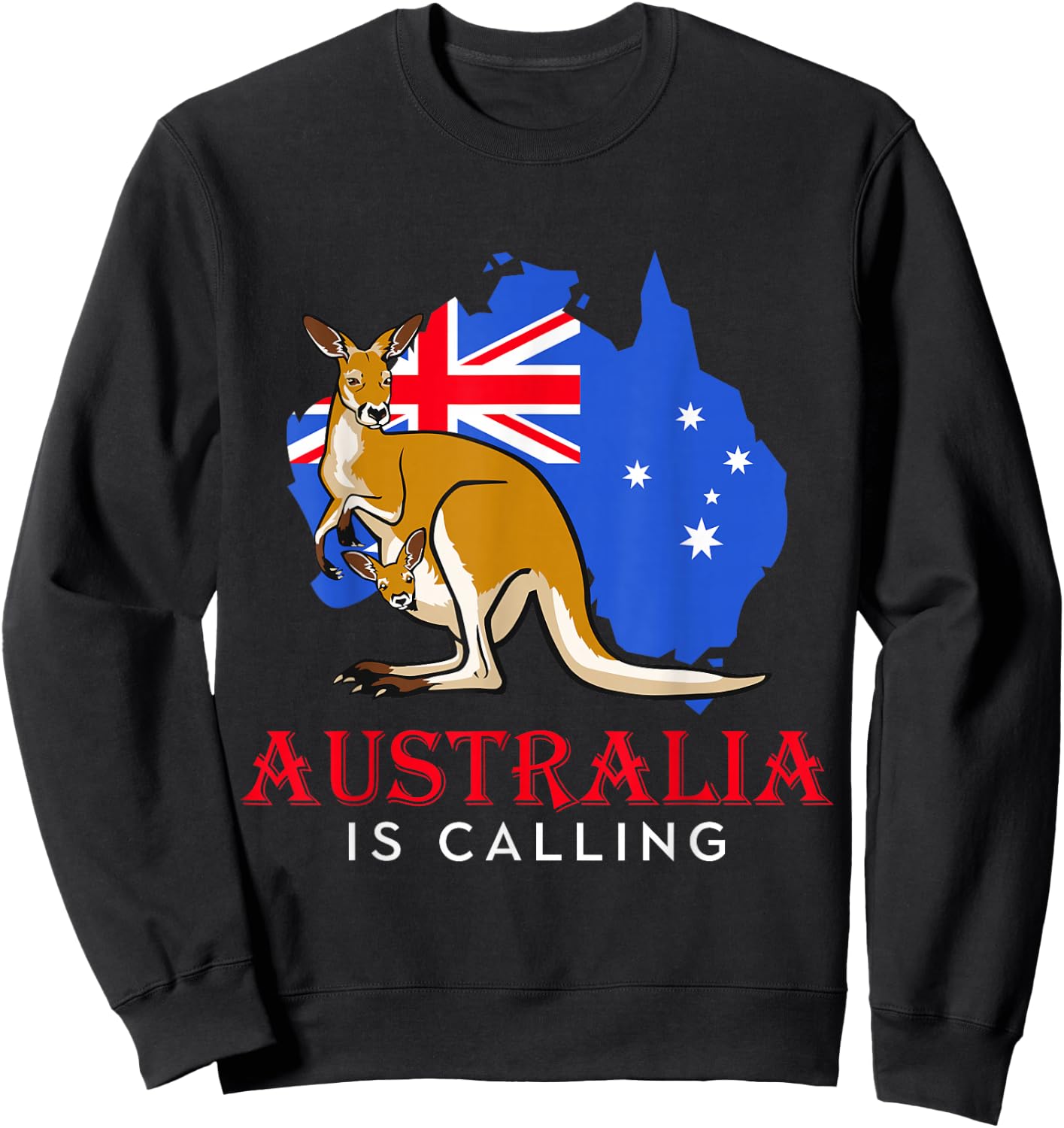Australien ruft süße Känguru-Outback-Kängurus Sweatshirt - Sweatshirt | Black