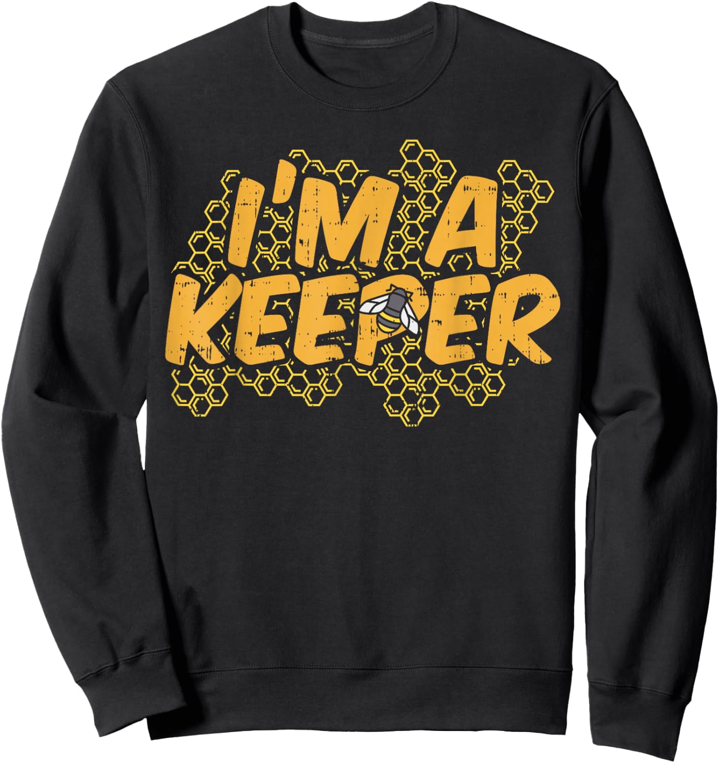 Bee-Keeper Funny Beekeeping Pun Humor Honey Apiarist Gift Sweatshirt - Sweatshirt | Black