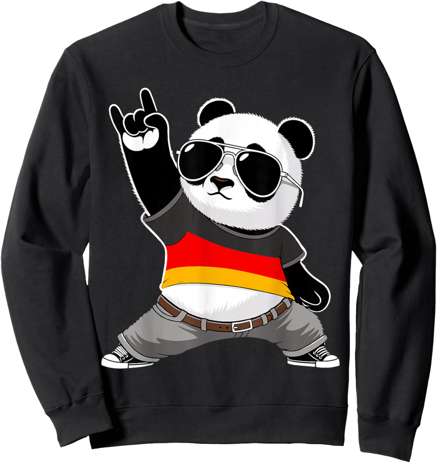 Deutschlandflagge Herren Damen Kinder Deutschland Sweatshirt - Sweatshirt | Black
