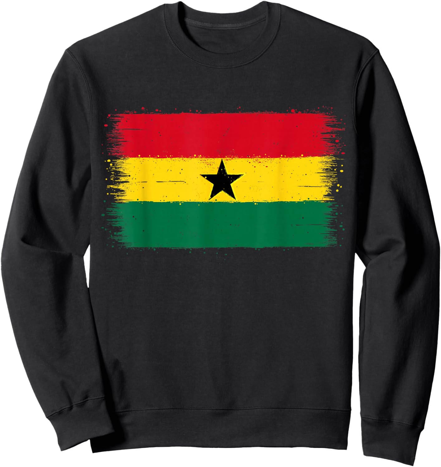Proud Ghanaians or Half Ghanaian? A Cool Vintage Ghana Flag Sweatshirt - Sweatshirt | Black