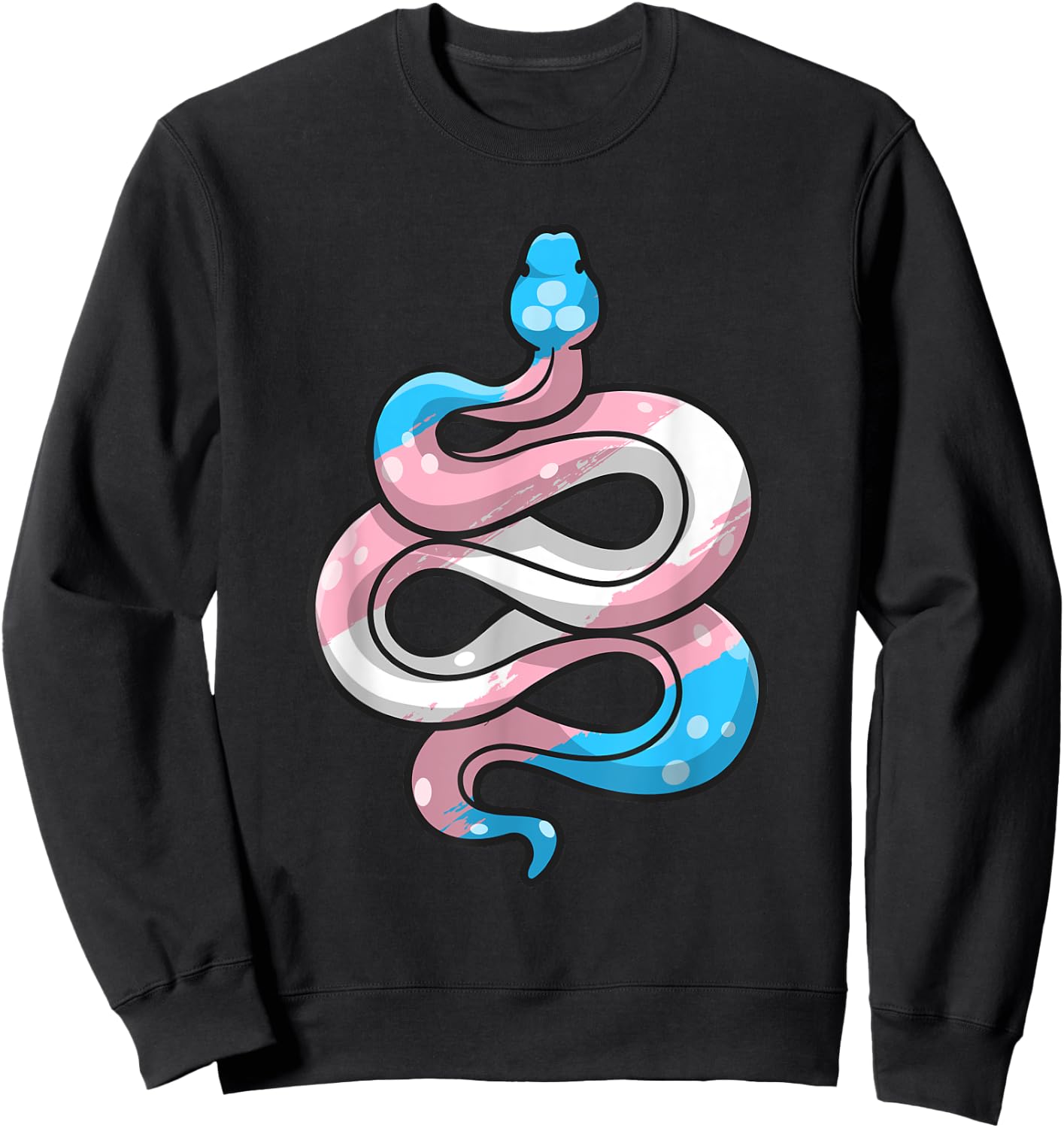 Transgender Pride Stuff Trans Flag Snake Reptile Lover Sweatshirt - Sweatshirt | Black