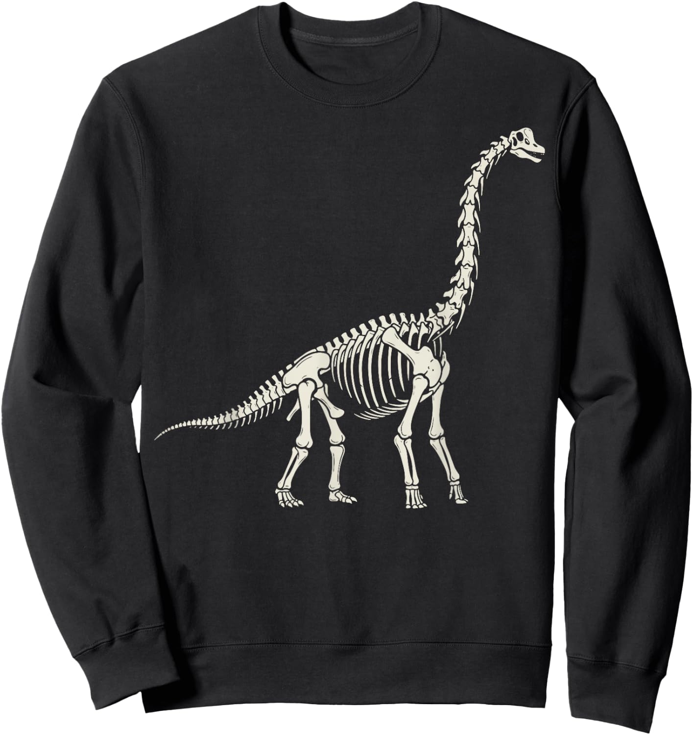 Brachiosaurus Skeleton Bones Museum Sweatshirt - Sweatshirt | Black