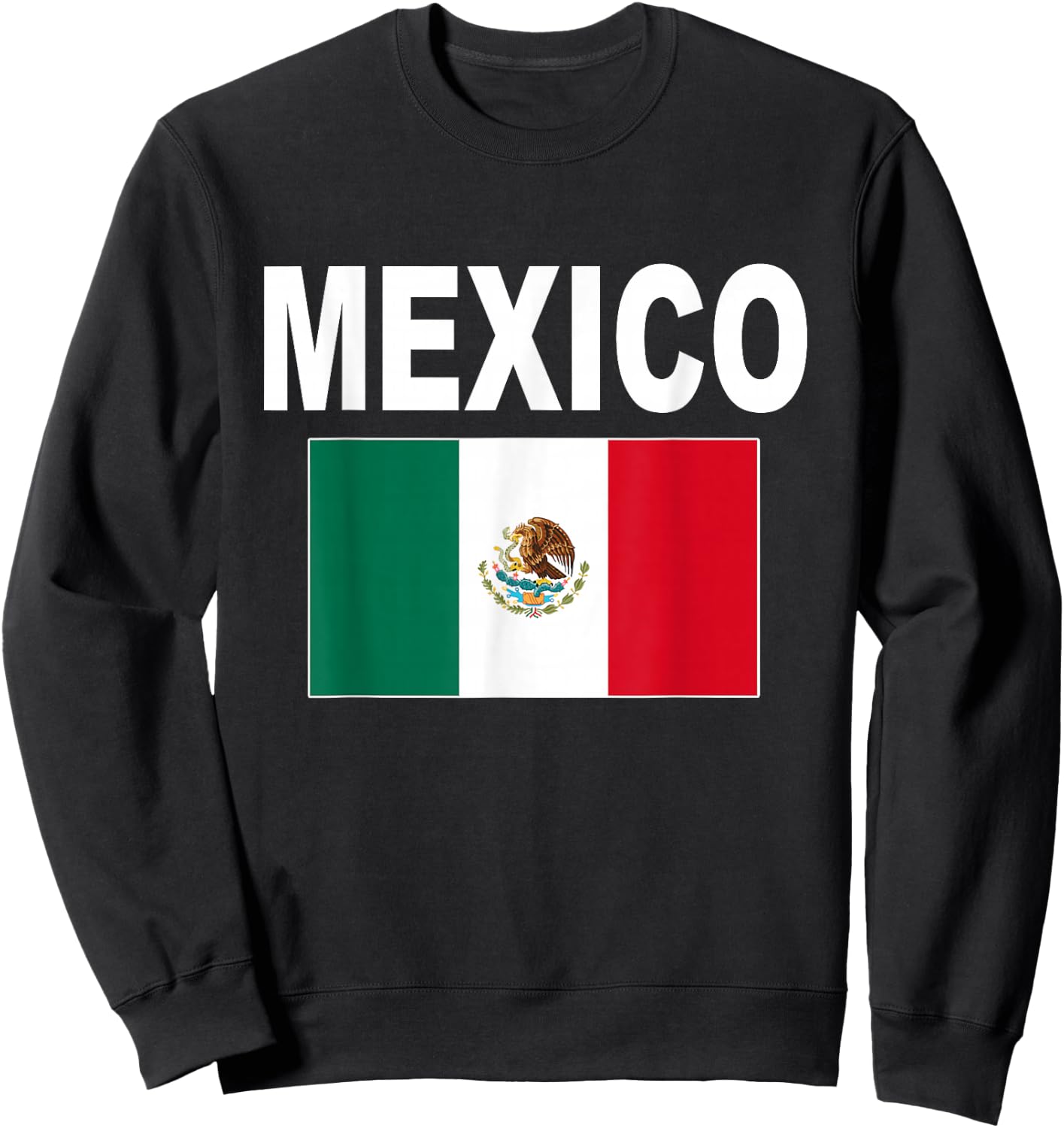 Mexican Flag Women Bandera Mexicana Mexico Sweatshirt - Sweatshirt | Black