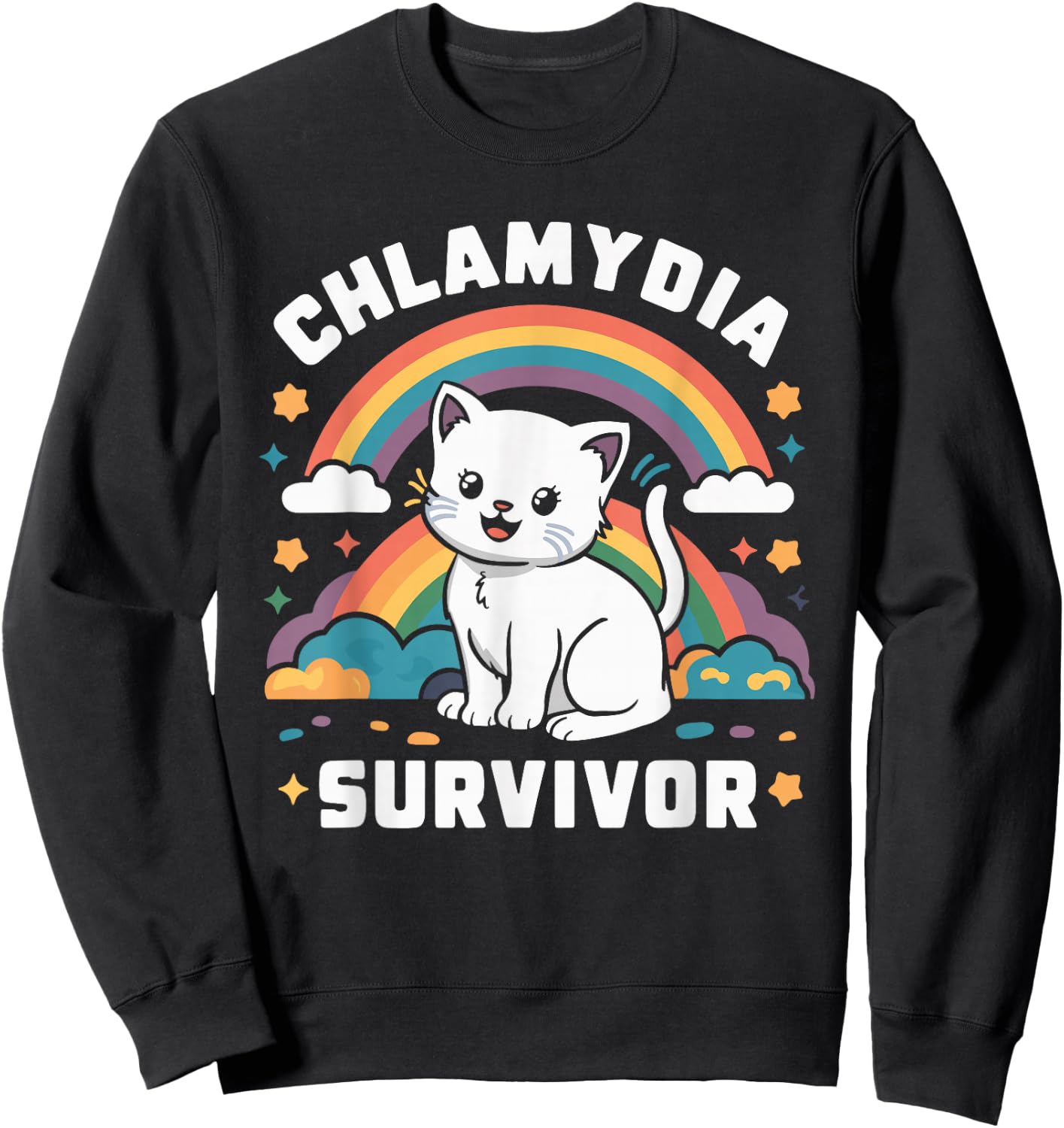Chlamydia Survivor , Black, S Sweatshirt - Sweatshirt | Black