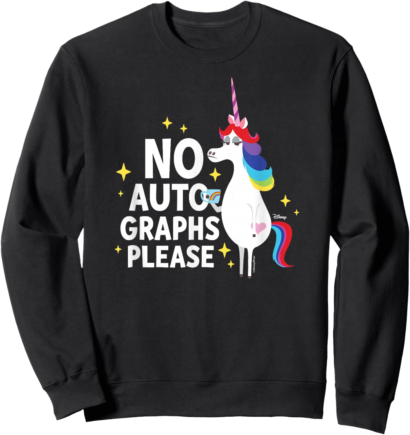 Inside Out - Rainbow Unicorn No Autographs Please Sweatshirt - Sweatshirt | Black