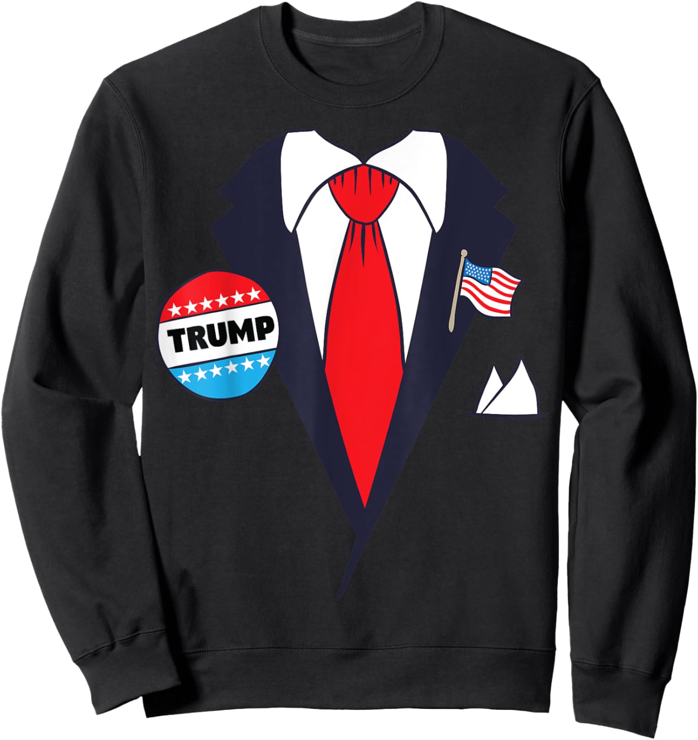 Funny Donald Trump Halloween Costume Shirt - Cartoon Sweatshirt - Sweatshirt | Black