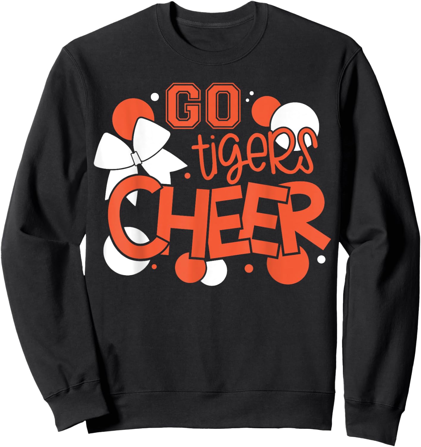 Go Cheer Tigers Football Sweatshirt - Sweatshirt | Black