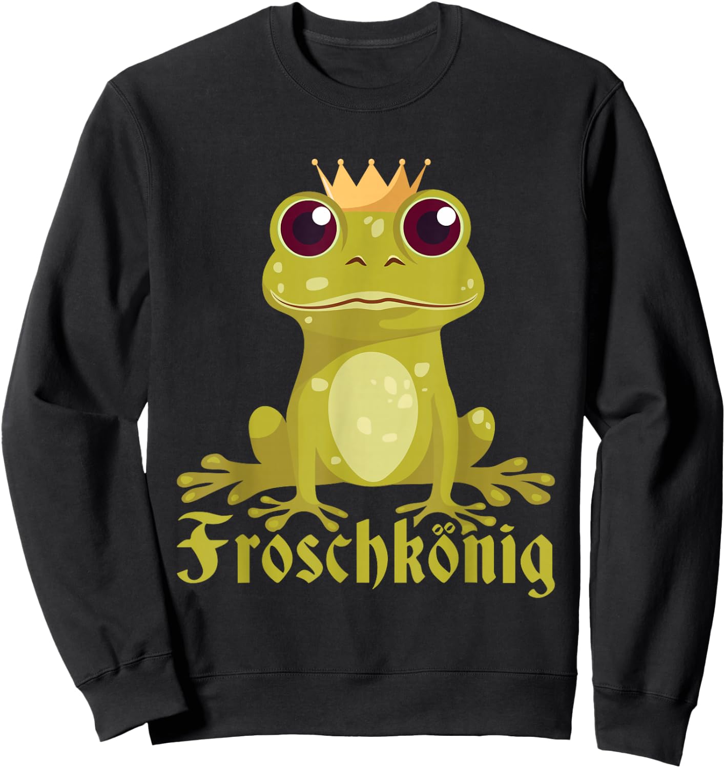 Frog King Carnival Costume Frogs Fancy Dress Men's , black Sweatshirt - Sweatshirt | Black