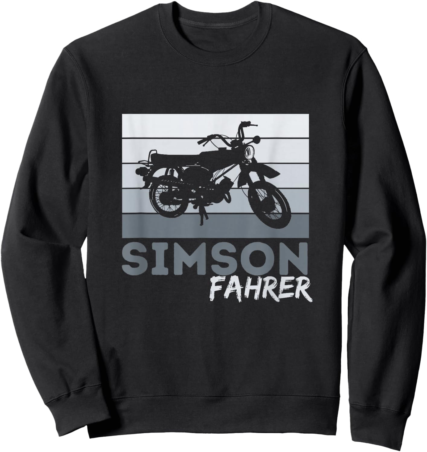 Simson Driver DDR Moped Two Stroke S51 Vintage , black Sweatshirt - Sweatshirt | Black