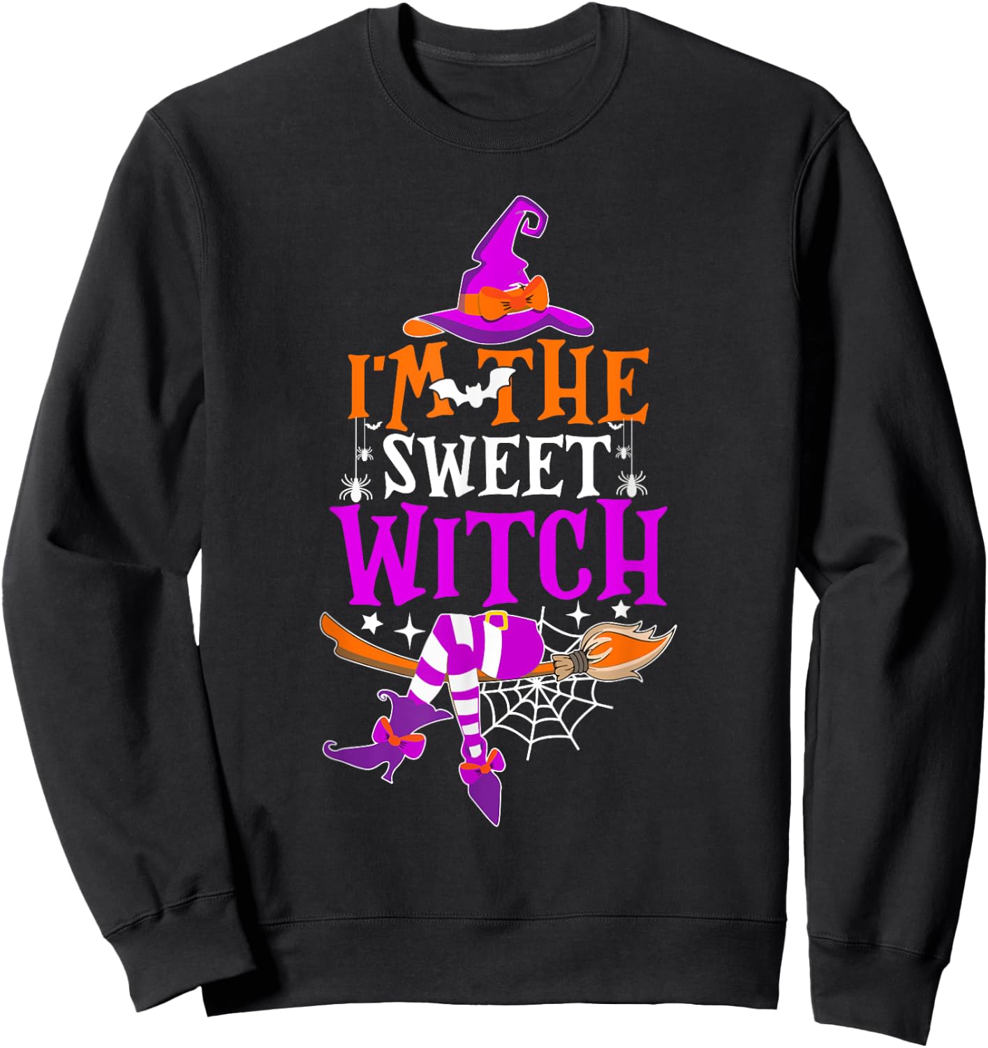 I'm The Sweet Witch Shirt Funny Witch Halloween Costume Sweatshirt - Sweatshirt | Black