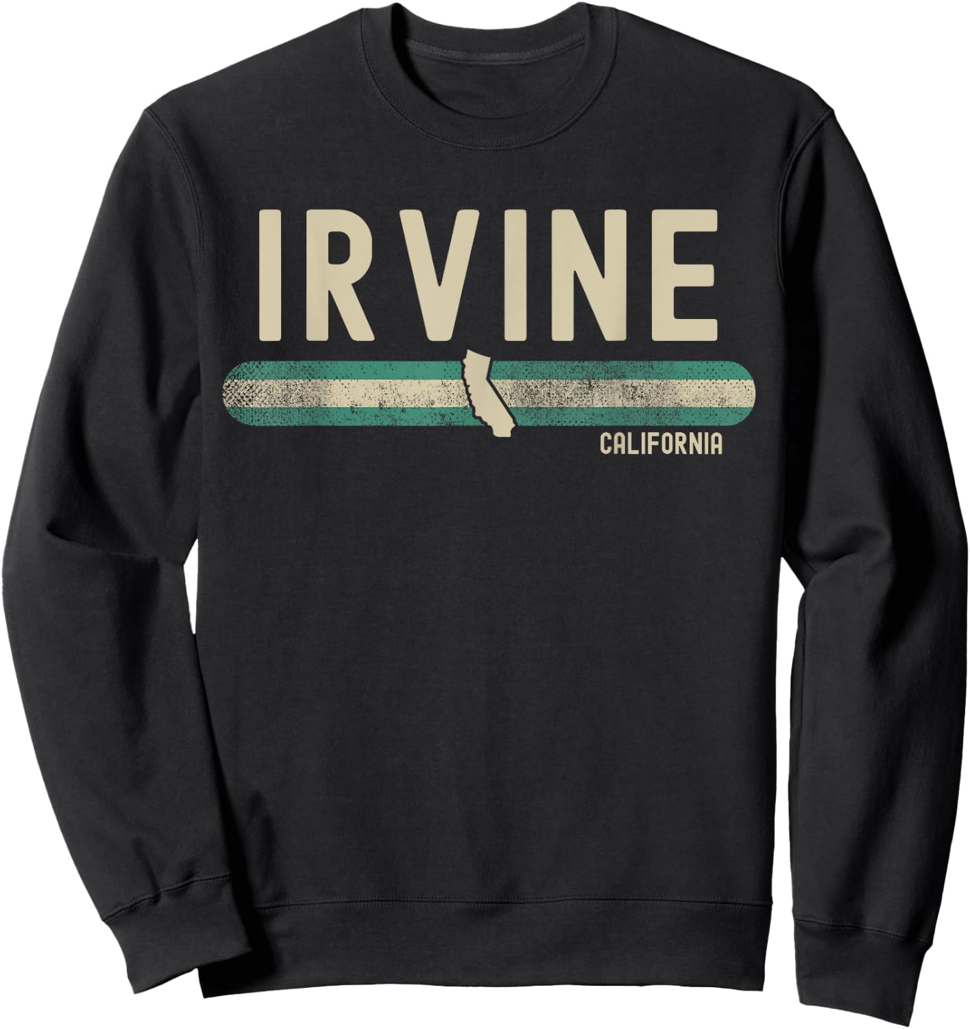 Irvine CA | California | Travel & 80s Style Sweatshirt - Sweatshirt | Black