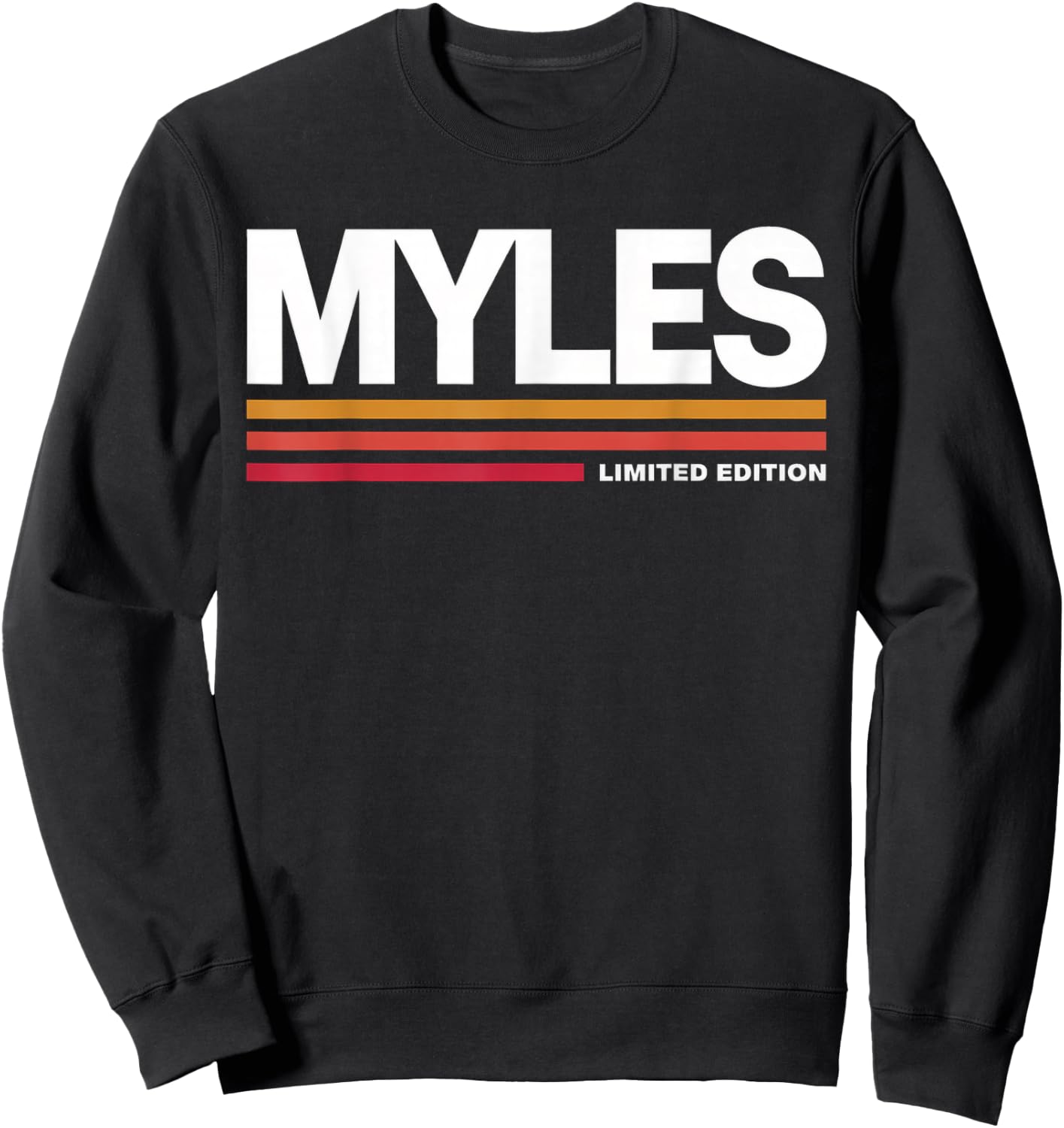 Myles Limited Edition Vintage Custom Name Husband Grandpa Sweatshirt - Sweatshirt | Black