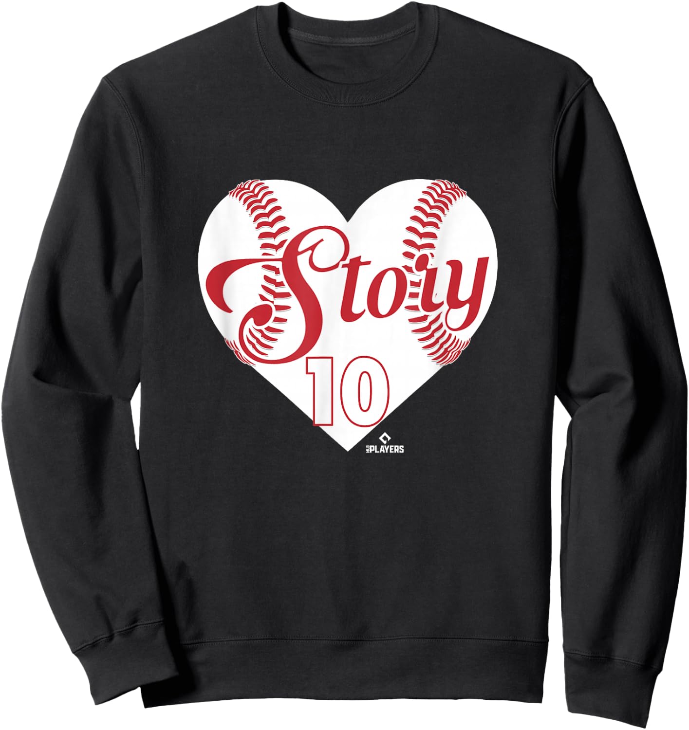 Baseball Heart Trevor Story Boston Baseball MLBPA Sweatshirt - Sweatshirt | Black