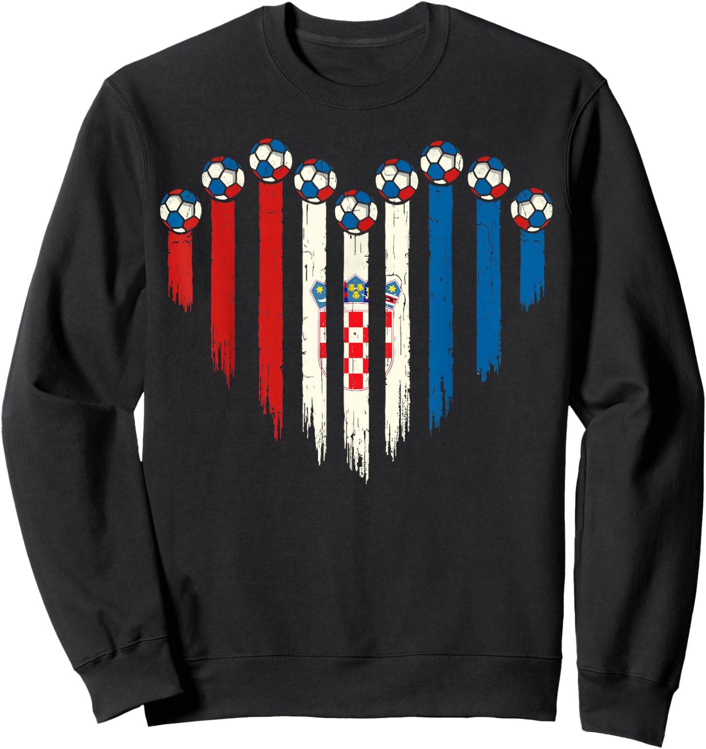 Croatian Flag Novelty Croatia Sweatshirt - Sweatshirt | Black