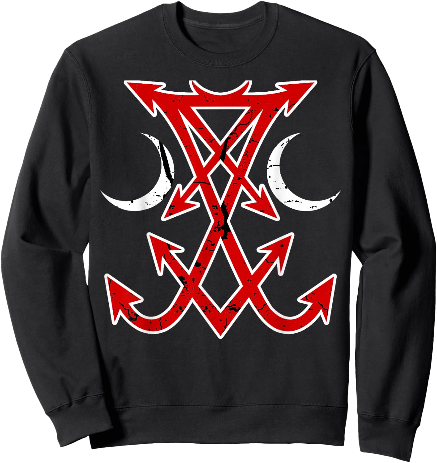 Lucifer Sigil Devil Occult Satanic Gothic Satan Sweatshirt - Sweatshirt | Black