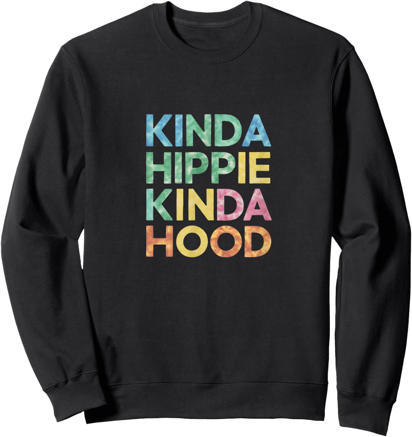 Hippie Kinda Hood Sweatshirt - Sweatshirt | Black