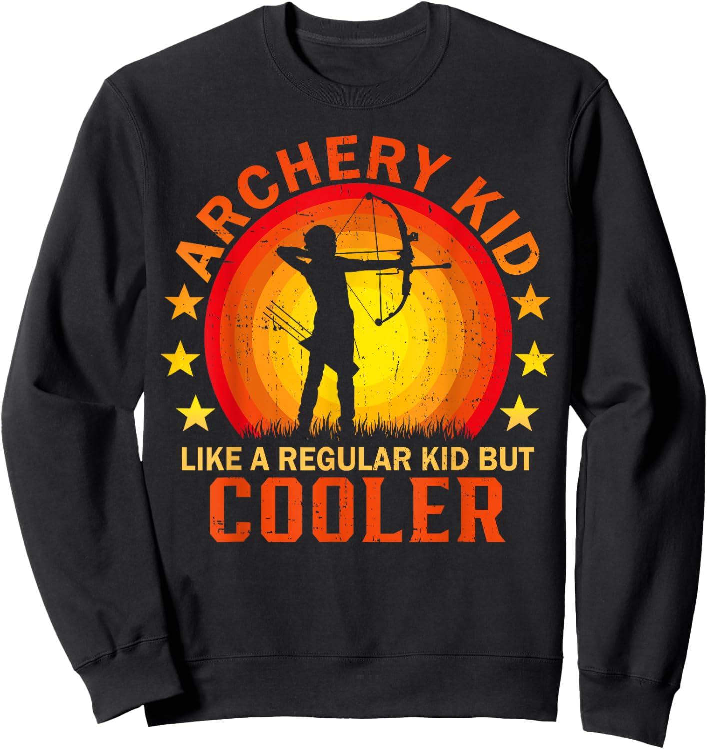 Archery Kid for Bow Hunting Kid Archer Youth Archery Sweatshirt - Sweatshirt | Black