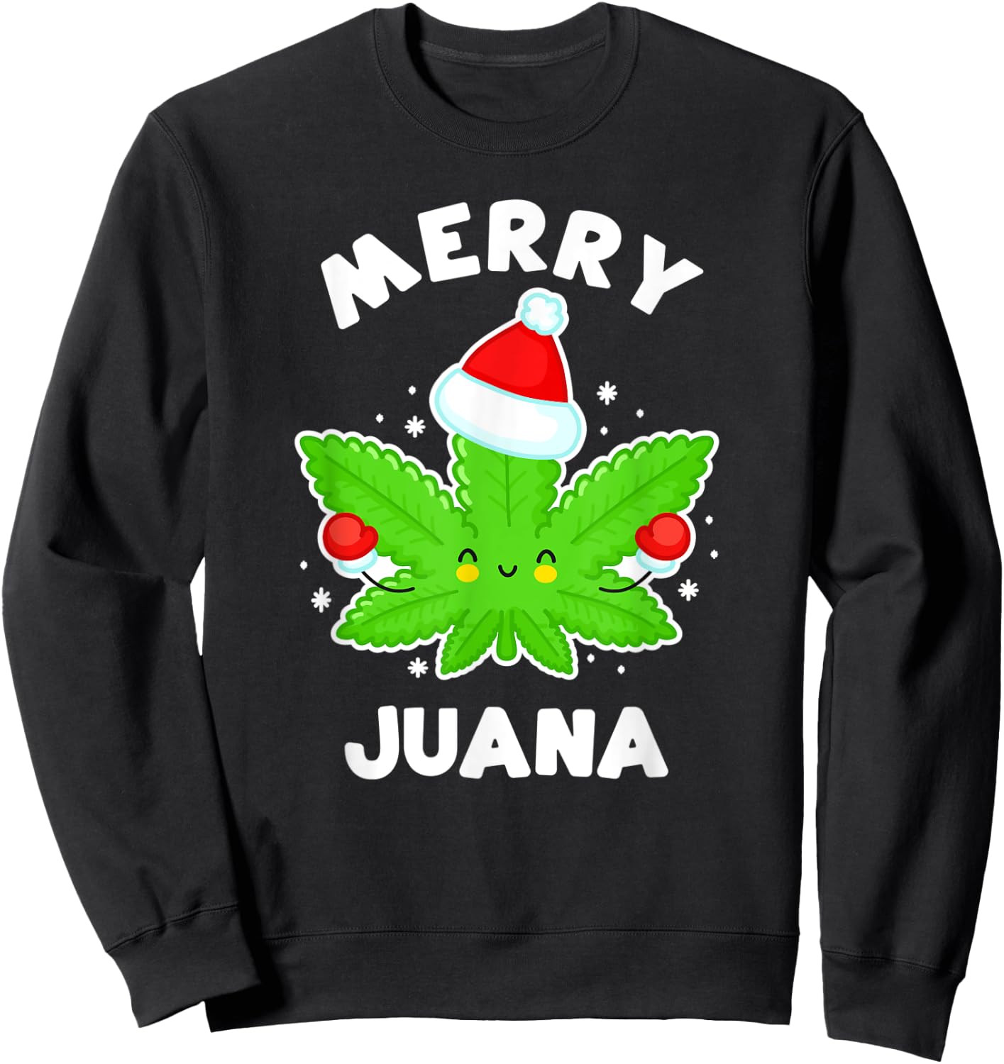 Merry Juana - Funny Christmas Weed Sweatshirt - Sweatshirt | Black
