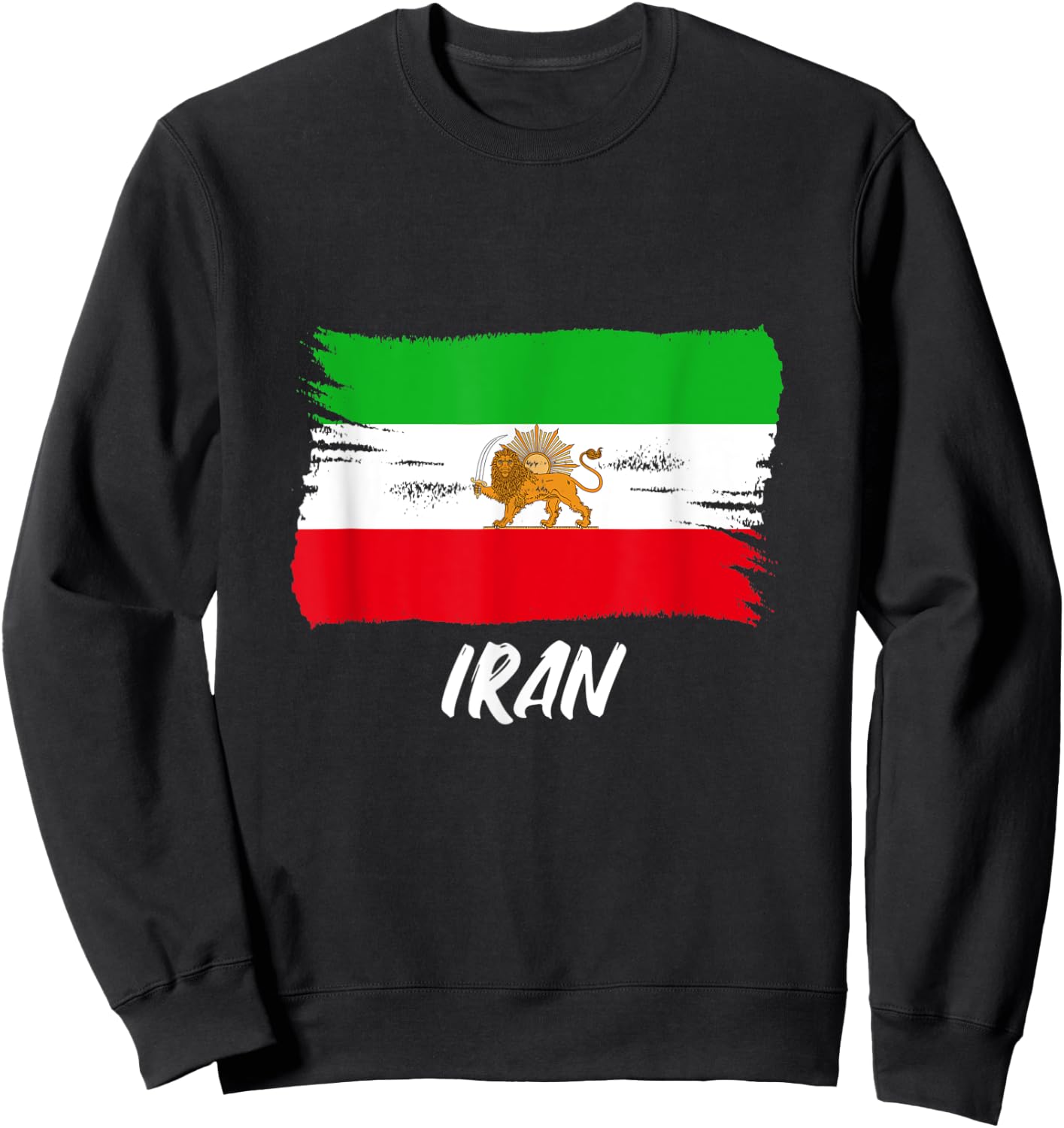 Vintage Old Iranian Lion Flag , black Sweatshirt - Sweatshirt | Black
