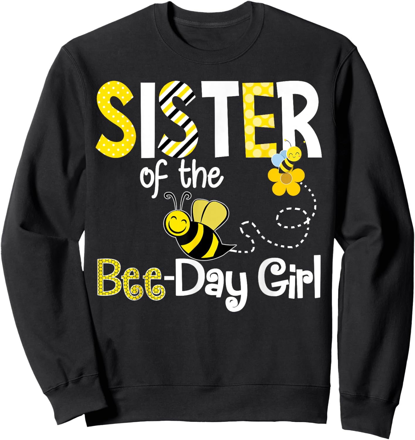 Bee Birthday Matching Shirt Hive Party Theme Sweatshirt - Sweatshirt | Black