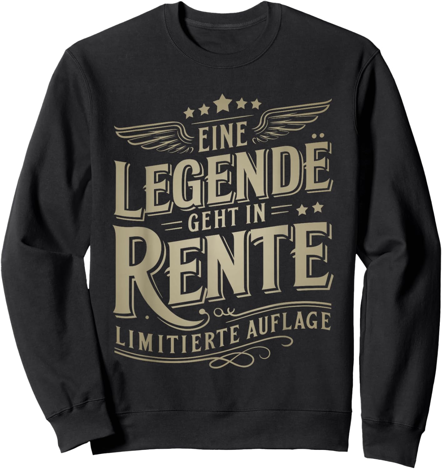 with Legendary Pensioners Sayings Sweatshirt - Sweatshirt | Black