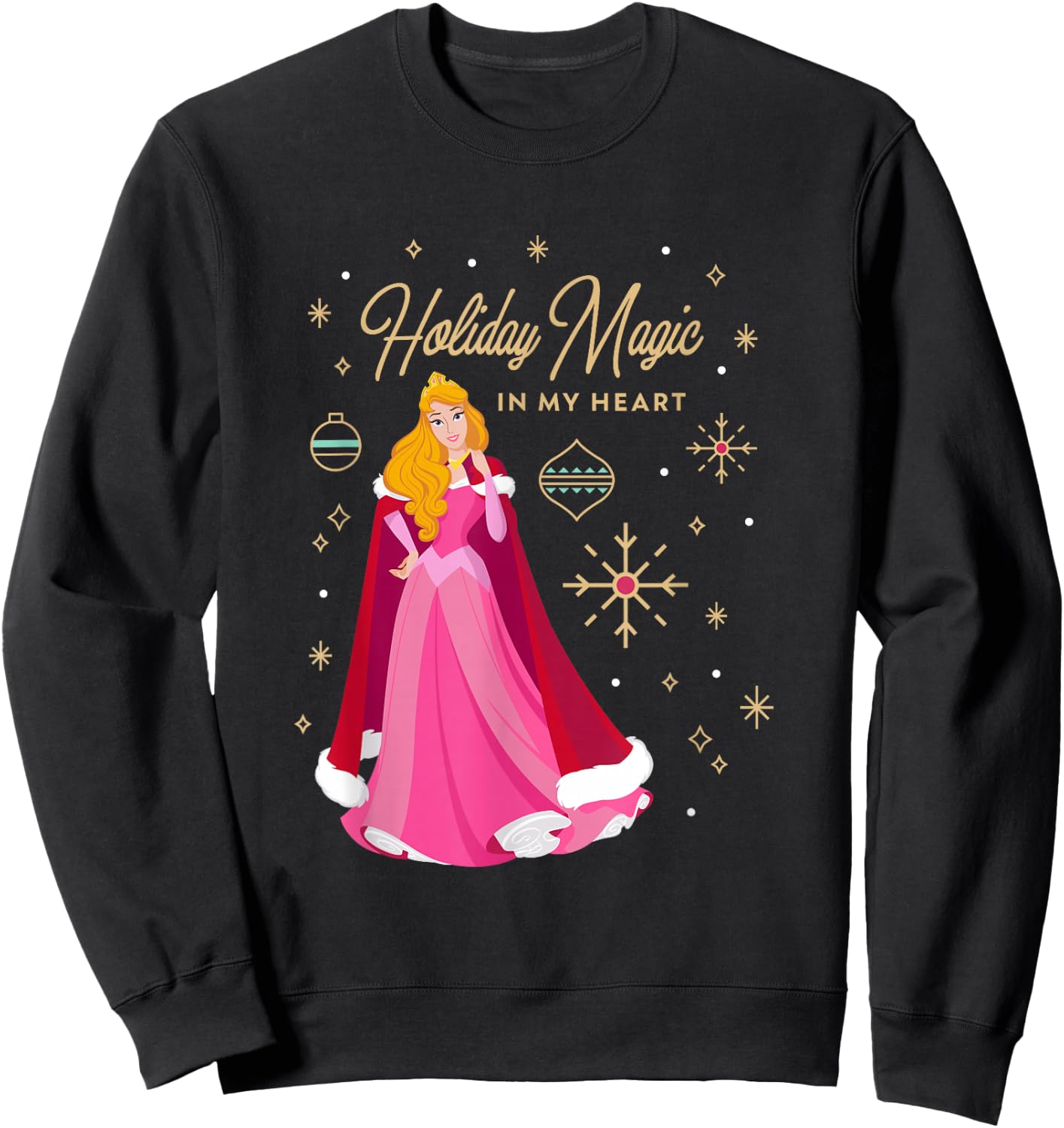 Disney Princess Aurora Holiday Magic in My Heart Sweatshirt - Sweatshirt | Black