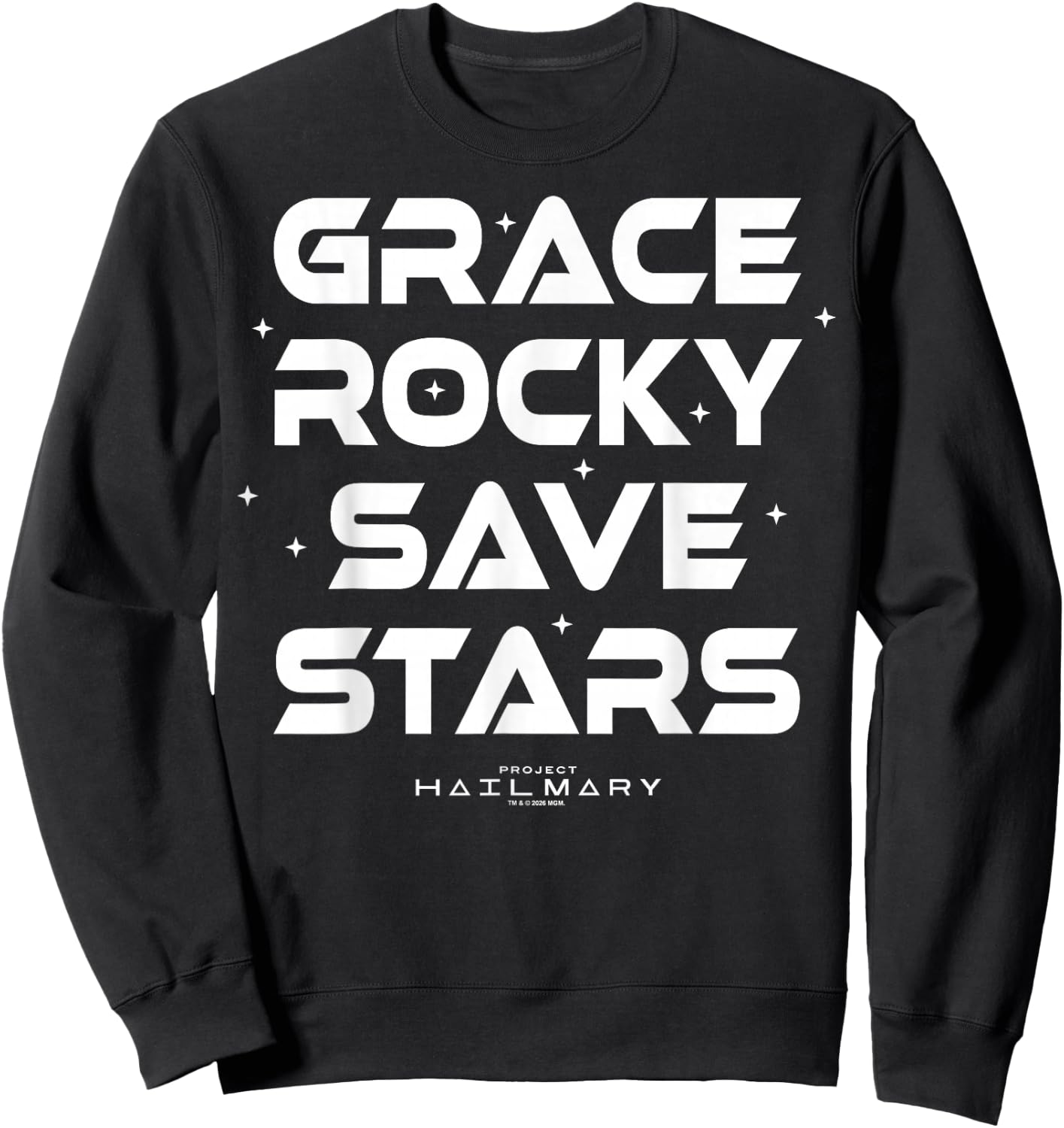 Project Hail Mary Grace Rocky Save Stars Poster Sweatshirt - Sweatshirt | Black