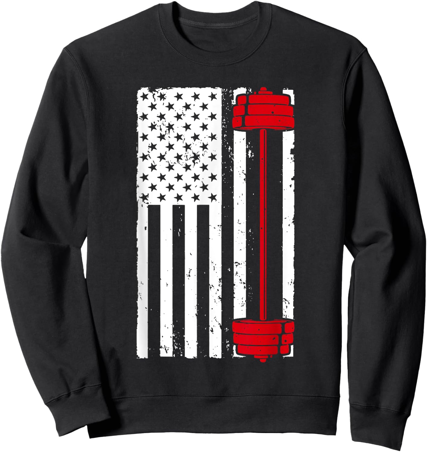 Funny Barbell Art Women Weightlifting Fitness Lovers Sweatshirt - Sweatshirt | Black