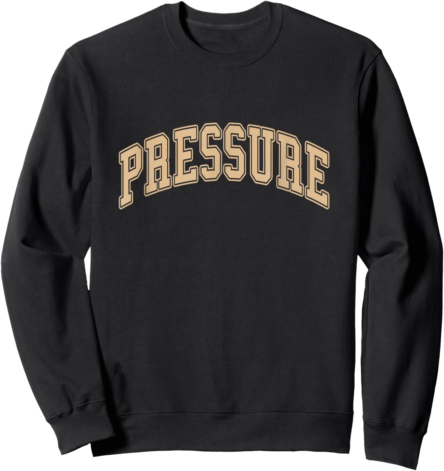 Tan Pressure Tan Color Graphic Sweatshirt - Sweatshirt | Black