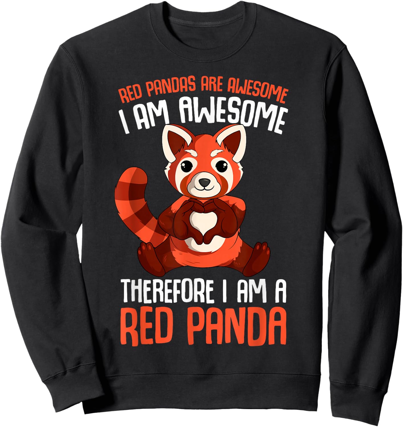 Red Pandas Are Awesome Boys Kids Red Panda Sweatshirt - Sweatshirt | Black