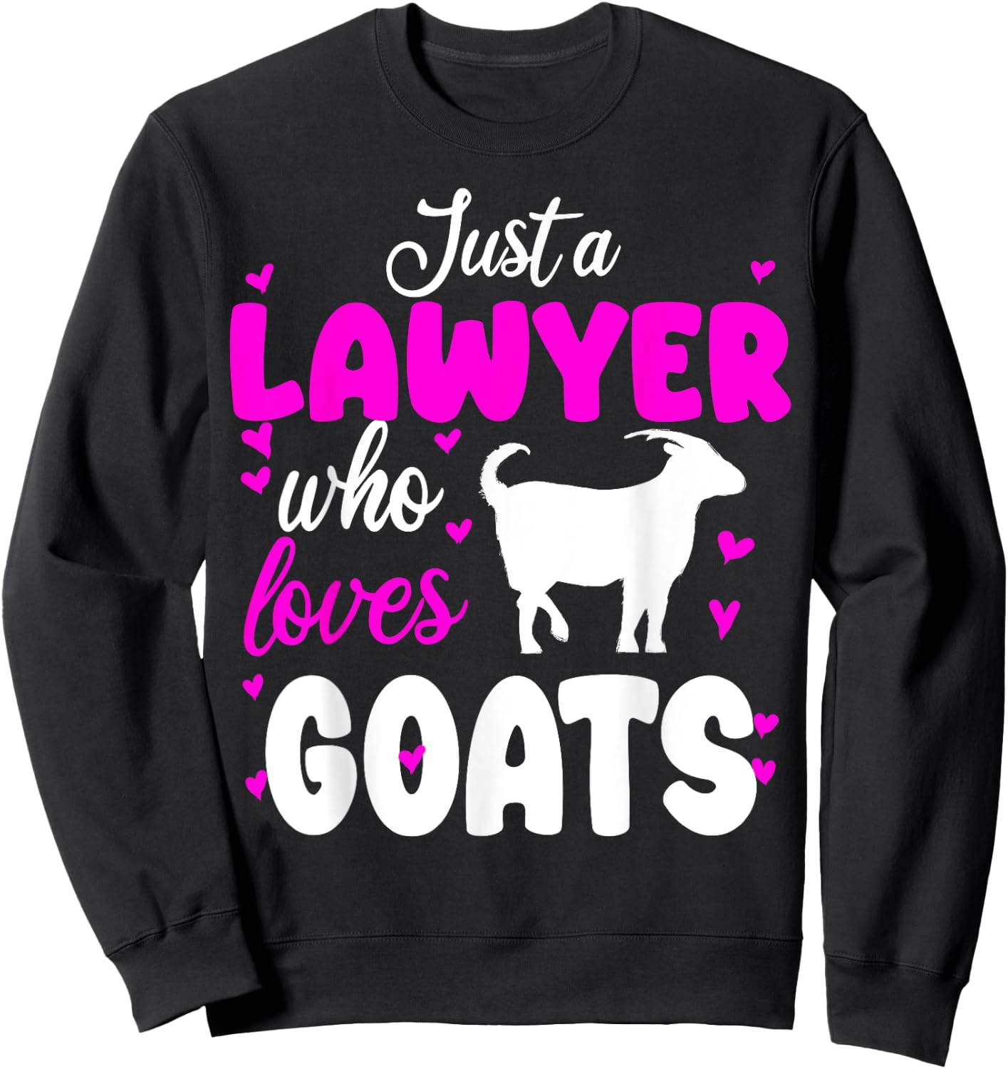 Lawyer Goat Mom Farmer Funny Attorney Graduation 2024 Sweatshirt - Sweatshirt | Black