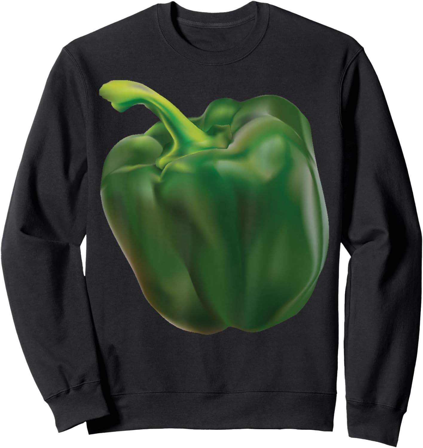 Green Bell Pepper Halloween Costume Veggie Salad Sweatshirt - Sweatshirt | Black
