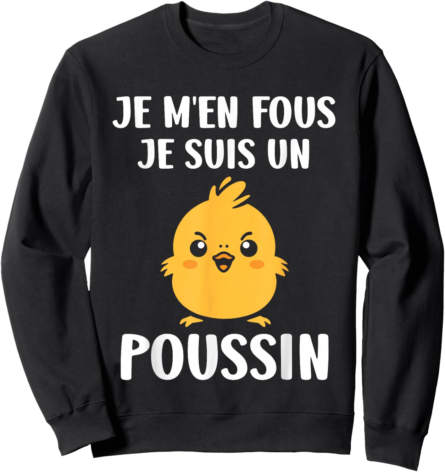 Funny chicks Funny I don't care I'm a chick , Black, S Sweatshirt - Sweatshirt | Black