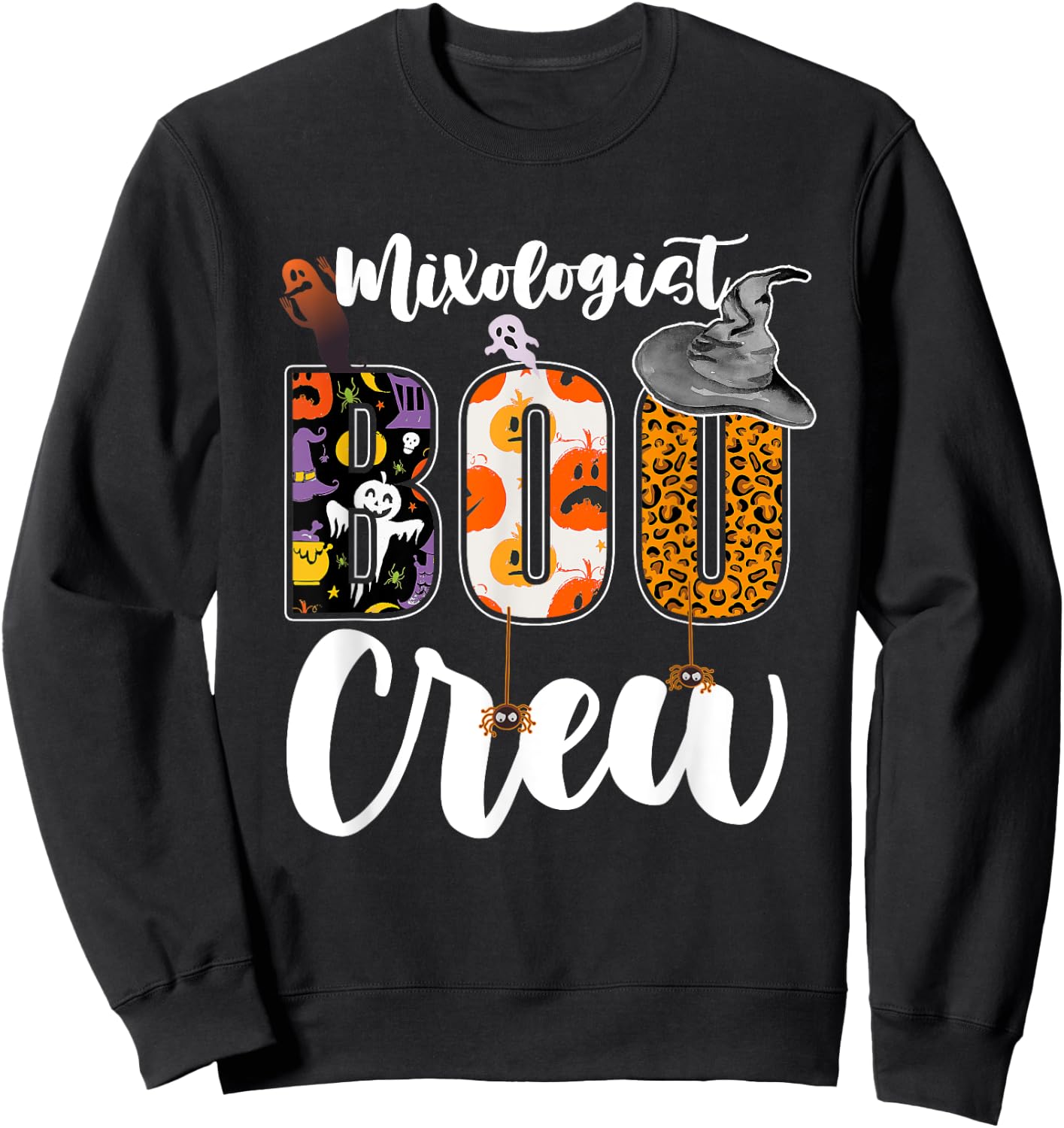 Mixologist Boo Crew Halloween Matching Bartender Sweatshirt - Sweatshirt | Black
