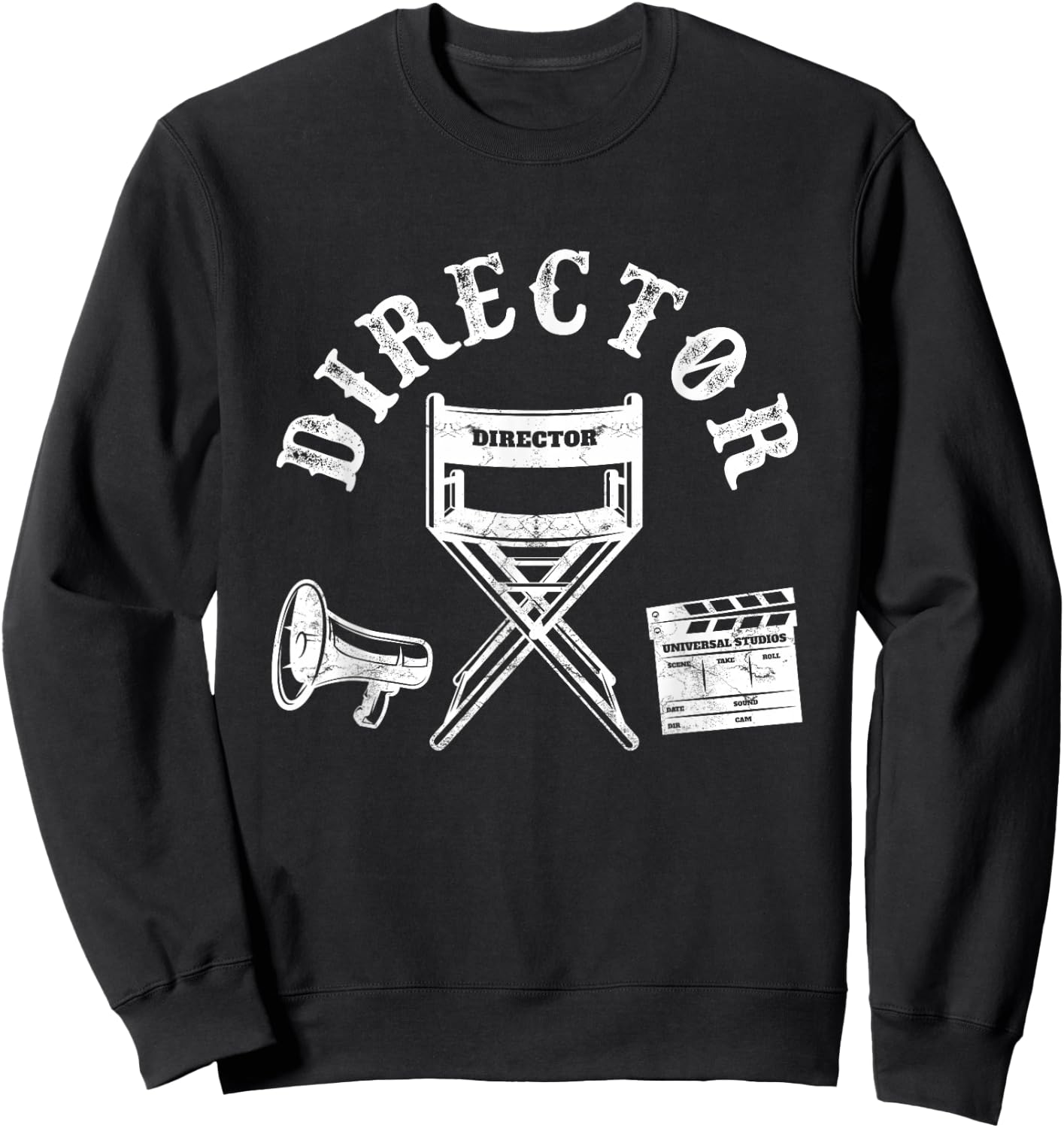 Movie Director Chair and Movie Director Funny , Black, S Sweatshirt - Sweatshirt | Black