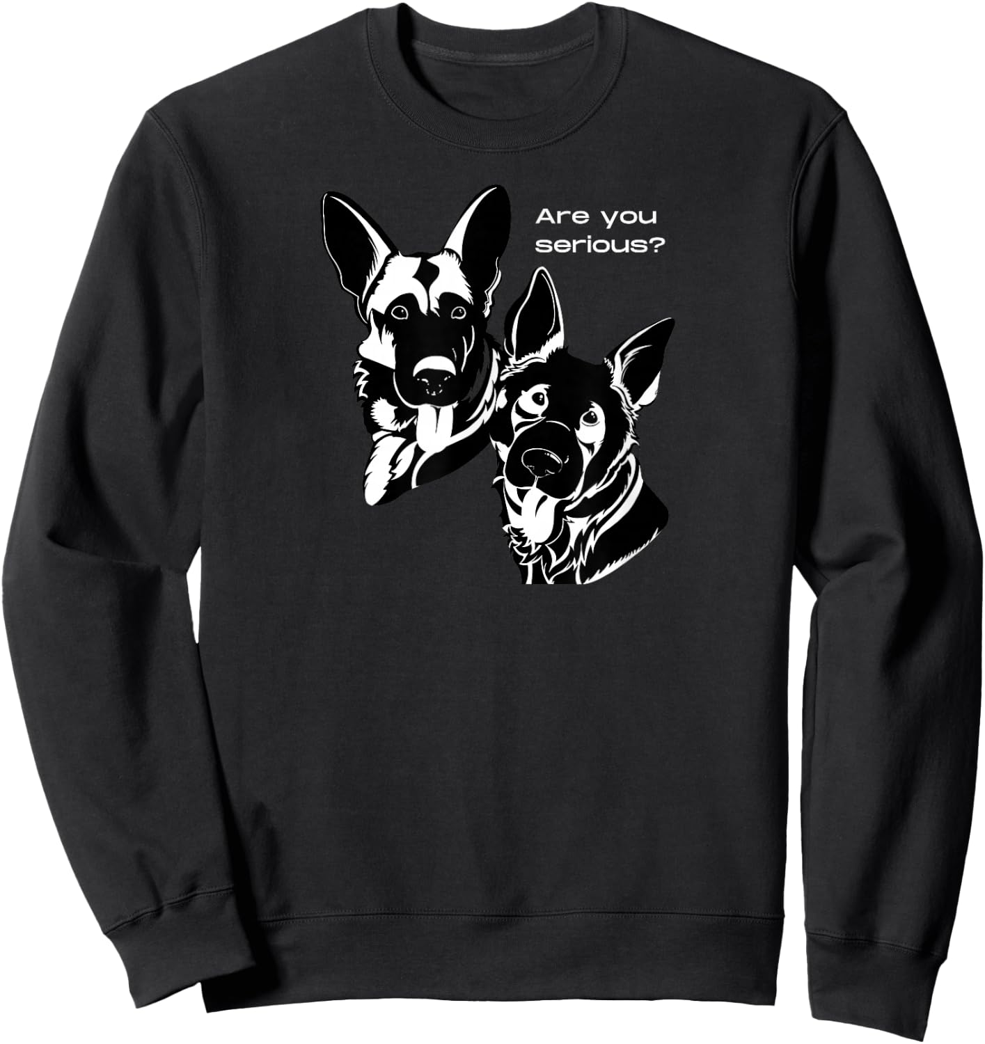 German Shepherd Head Tilt Sweatshirt - Sweatshirt | Black