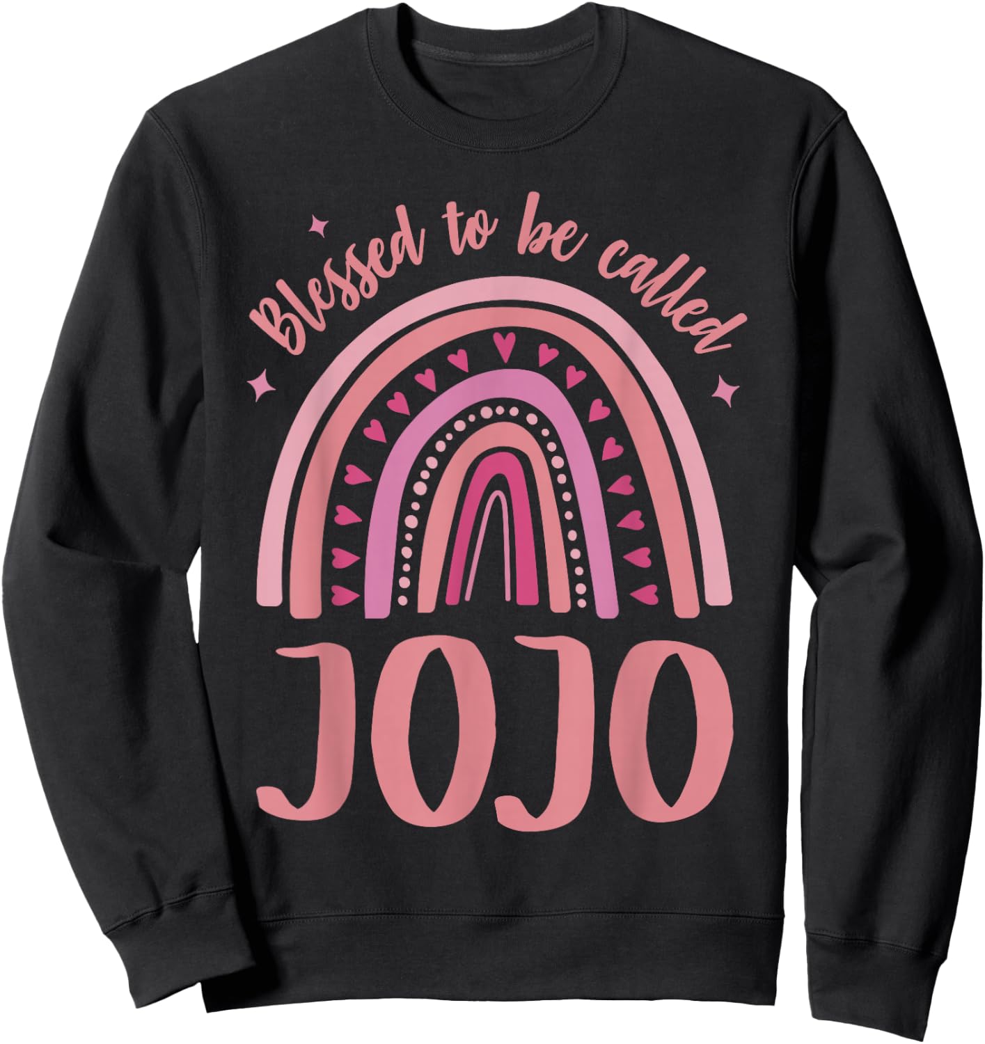 Jojo for Grandma Women Mother's Day Blessed Jojo Sweatshirt - Sweatshirt | Black