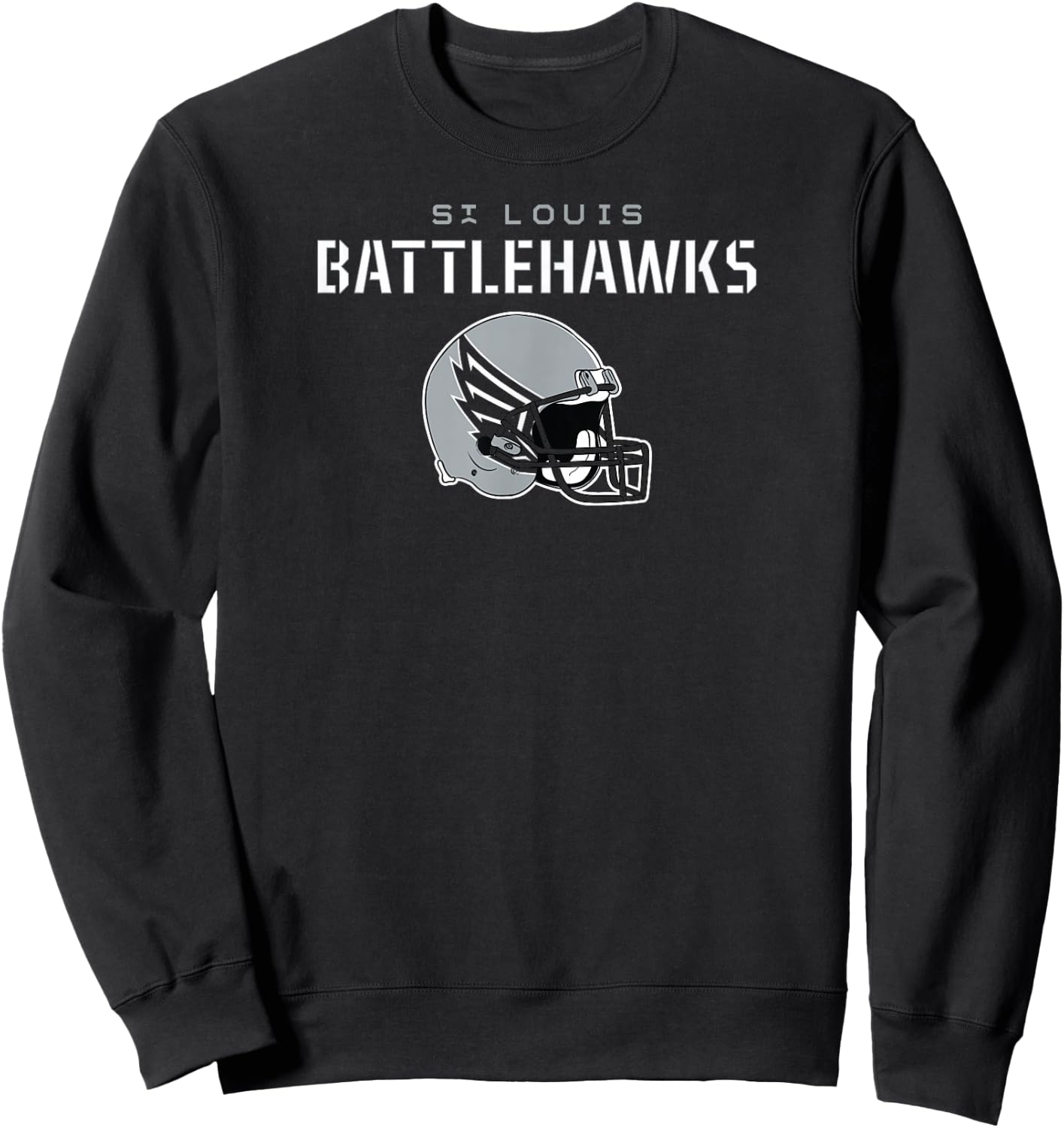 St. Louis Battlehawks - Vintage Helmet - St. Louis Football Sweatshirt - Sweatshirt | Black