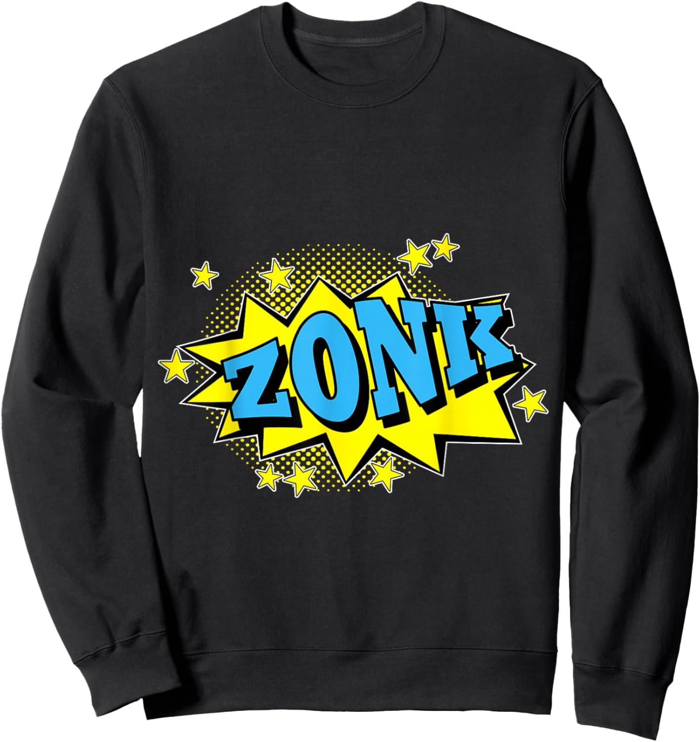 Zonk Cartoon Sound Effects Sweatshirt - Sweatshirt | Black