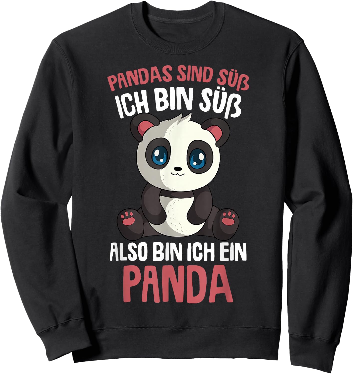 Pandas sind süß Pandabär Kinder Mädchen Sweatshirt - Sweatshirt | Black