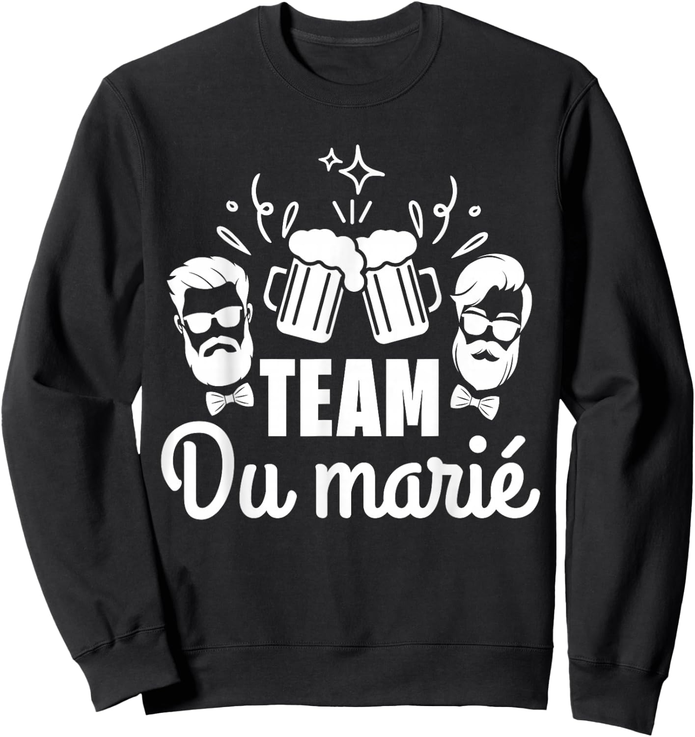 Men's Team of the Groom Wedding Funny EVG Team of the Groom Humour , Black, S Sweatshirt - Sweatshirt | Black