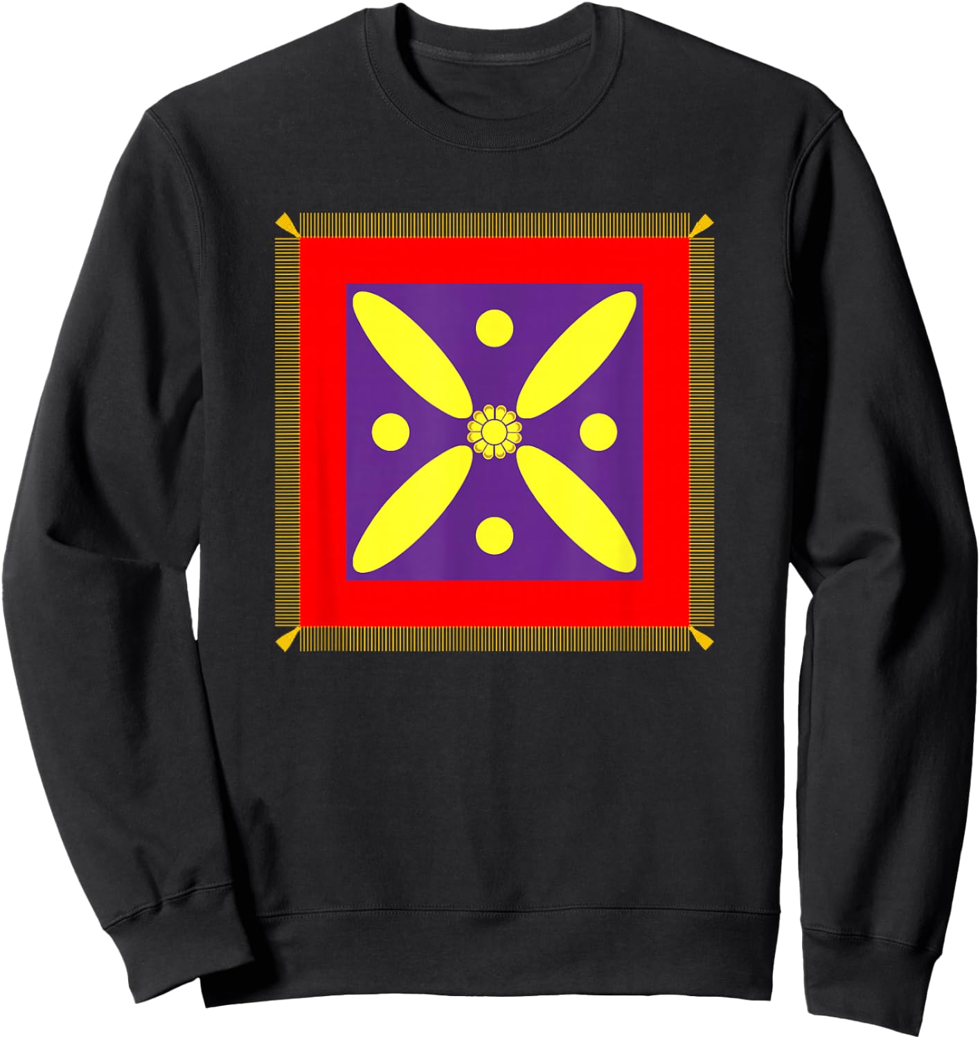 Derafsh Kaviani, lotus flower, Iranian history, flag, badge Sweatshirt - Sweatshirt | Black