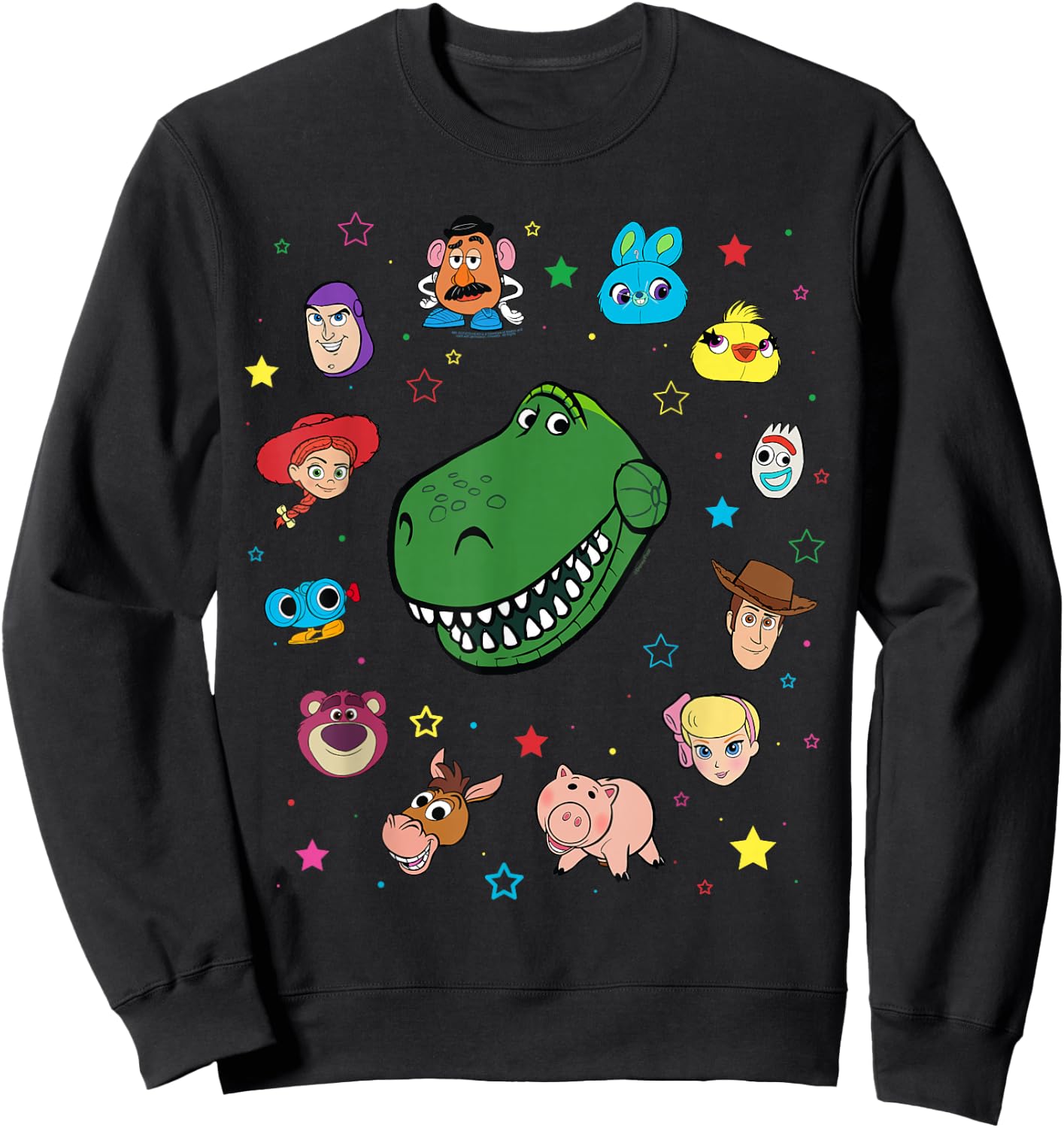 Disney and Pixar's Toy Story Rex Big Face Collage Sweatshirt - Sweatshirt | Black